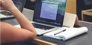 Student working on computer 